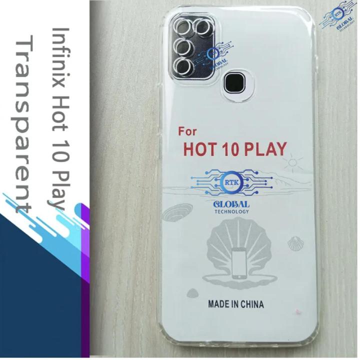 For Infinix Hot 10 Play/ Hot 11 Play Clear Soft TPU Protective Mobile Phone Back Cover