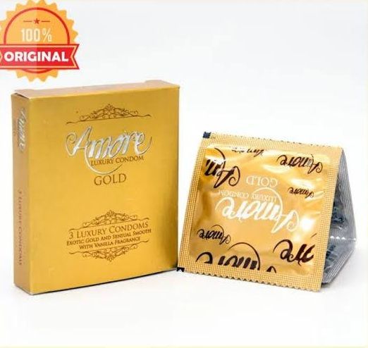 Amore Luxury Gold Condom 1 Pack (3 Of 3 Of X 1) 3 Pc | Daraz.com.bd