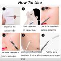4pcs/set Blackhead Comedone Pimple Blackhead Remover Tool Spoon for Face Skin Care Tool Acne Removal Needles Facial Pore Cleaner.