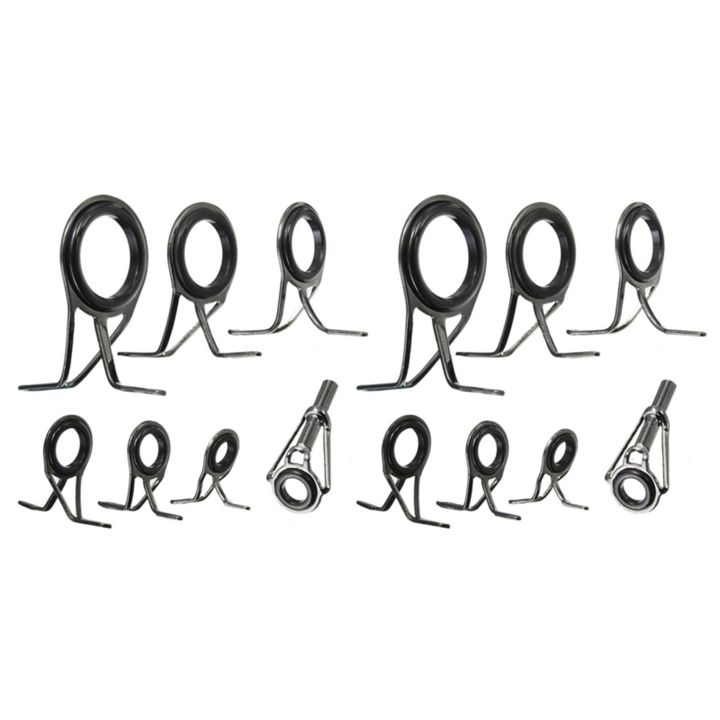 14Pcs/Set Fishing Rod Guides Tip Fish 5-18Mm Dia Pole Repair Kit Line Rings Eyes Set