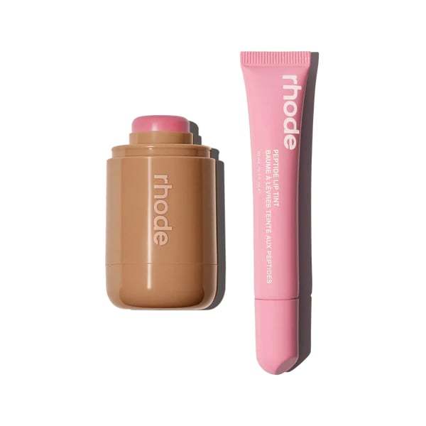Rhode Piggy +Ribbon Pocket Blush + Peptide Lip Tint Combo