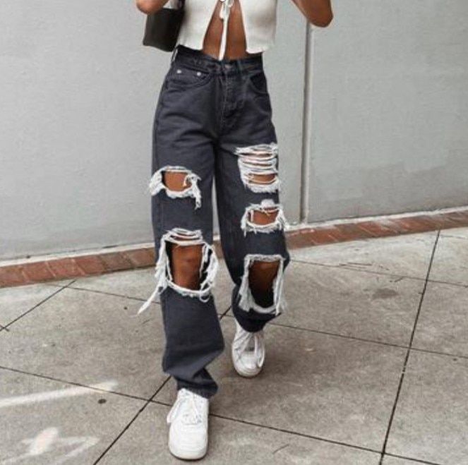 Women's%20Fashion%20Sexy%20Jeans%20Casual%20High%20Waist%20Pants%20Ripped%20Trousers%20Women%20Jeans%20Retro%20Denim%20Ripped%20Holes%20Frayed%20Loose%20Jeans%20Women%20-%20Image%202
