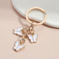 Cute Keychain Oil Butterfly Key Ring Enamel Flying Animals Key Chains For Women Girls Handbag Accessorie Handmade Jewelry.