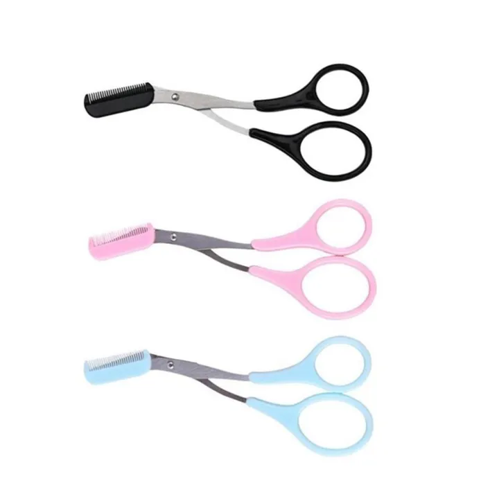 OMQAIO%203PCS%20Beauty%20Makeup%20Grooming%20Eyebrow%20Eye%20Cosmetic%20Tool%20Eyebrow%20Trimmer%20Hair%20Remover%20Comb%20Eyelash%20Hair%20Clips%20-%20Image%203