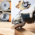 SRIWEN 2 Pcs Angle Grinding Wheels, Woodworking Grinding Rasp Disc, Wood Sanding Disc for Angle Grinder 100mm Arc / 100mm Flat.