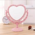 Desktop Makeup Mirror Heart Shape Makeup Vanity Portable Double-side Vanity Mirror Hand Mirror Cosmetic Compact Mirror for Women.
