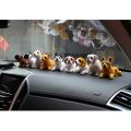 Resin Shaking Head Dog Decor Puppy Bobbing Head Dog Bobblehead Toy Animal Figures Car Ornament Decoration Car Dashboard Head Dog. 