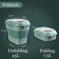 25KG Foldable Food Storage Container Rice Bucket Cereal Dispenser Tank Pet Food Container Pet Supplies Kitchen Storage Organizer.
