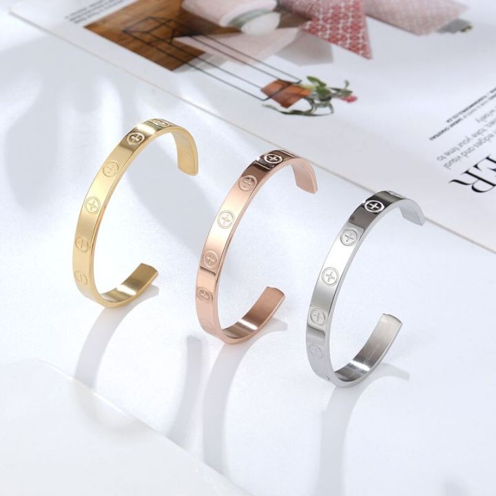 High%20Quality%20Three%20Size%20Open%20Bracelet%20Bangle%20Cross%20Stainless%20Steel%20Love%20Brand%20Bangle%20For%20Women%20Man%20Screw%20Jewelry%20Couple%20Gift%20-%20Image%202