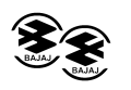 Bajaj logo Sticker  for bike. 