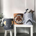 Tiktok ins Cartoon Baby Toy Bucket Felt Bag Washable Dirty Clothes Storage Basket.