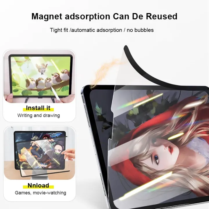 Like%20Paper%20Film%20Screen%20Protector%20For%20iPad%2010%2010th%209th%20Gen%202022%20Pro%2011%2012.9%2012%209%20Air%205%204%203%202%20Mini%206%2010.9%2010.2%20Magnetic%20Matte%20Film%20-%20Image%202