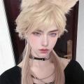 Wigs for Men Secondary Cos Wolf Tail Mullet Head Styling Medium Long Hair Trailing Tail. 