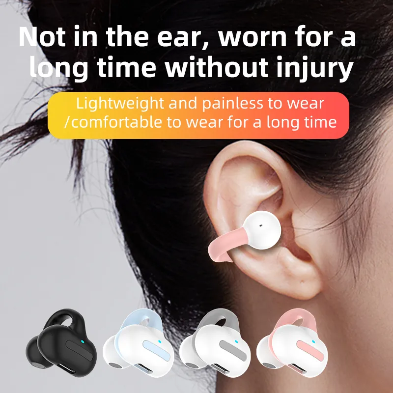 Tooth headphones, single non-in-ear blue machine ear clip