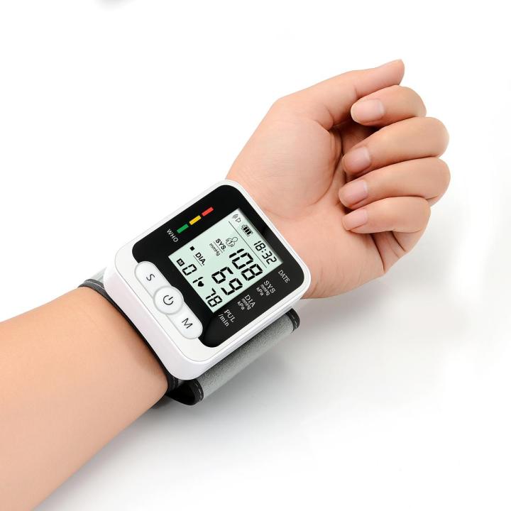 Automatic Digital Wrist Blood Pressure Monitor with Heart Rate Monitor ...