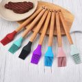 Silicone BBQ Brush Wooden Handle Pastry Brush Basting Brush Kitchen Tool Cooking. 