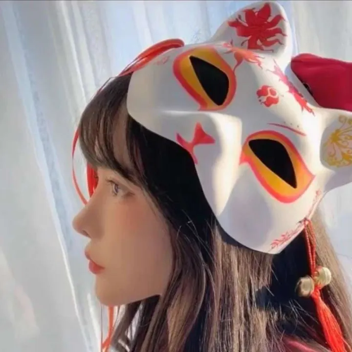 Japanese%20Fox%20Mask%20Half%20Face%20Hand-Painted%20Cat%20Fox%20Mask%20Anime%20Halloween%20Festival%20Makeup%20Dance%20Mask%20Party%20Costumes%20Cosplay%20Props%20-%20Image%204
