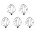 5X KN256WW 6-Wire Whip Attachment for 5-6 Quart Bowl-Lift Stand Mixer Replacement, Egg Cream Stirrer. 