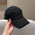 Baseball Cap for Women New Spring and Summer Hop Versatile Soft Top Curved Brim Retro Personality Make Old Ripped Peaked Cap for Men. 