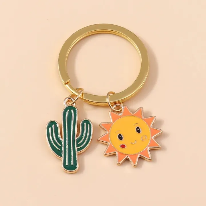 Cute%20Smile%20Sun%20Keychains%20Enamel%20Plant%20Cactus%20Charms%20Keyrings%20Women%20Men%20Handbag%20Pendants%20Key%20Chains%20Accessories%20DIY%20Jewelry%20Gifts%20-%20Image%204