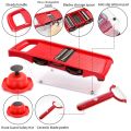 Multi-function Plastic Slicer Upgraded 7 Blades Mandoline Slicer Manual Vegetable Slicer Salad Maker Potato Onion Carrot Cutter. 