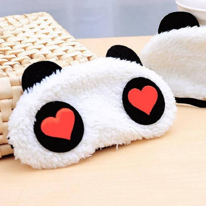 New Cute Face White Panda Eye Mask Eyeshade Shading Sleep Eye Mask