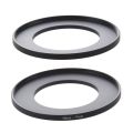 2 Pcs Black Camera Filter Lens Step Up Ring Adapter, 1 Pcs 49Mm-72Mm & 1 Pcs 49Mm-77Mm.