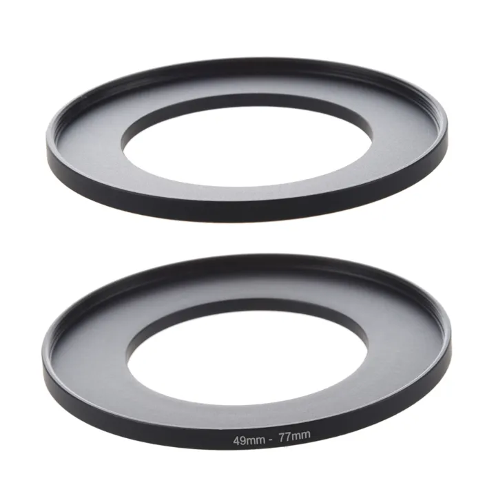 2%20Pcs%20Black%20Camera%20Filter%20Lens%20Step%20Up%20Ring%20Adapter,%201%20Pcs%2049Mm-72Mm%20&%201%20Pcs%2049Mm-77Mm%20-%20Image%202