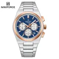 NAVIFORCE NF8048 Classic Business Timeless Chronograph Stainless Steel Strap Men Watches. 