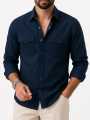 Men's Stylish Double Pocket Full Sleeve Shirt.