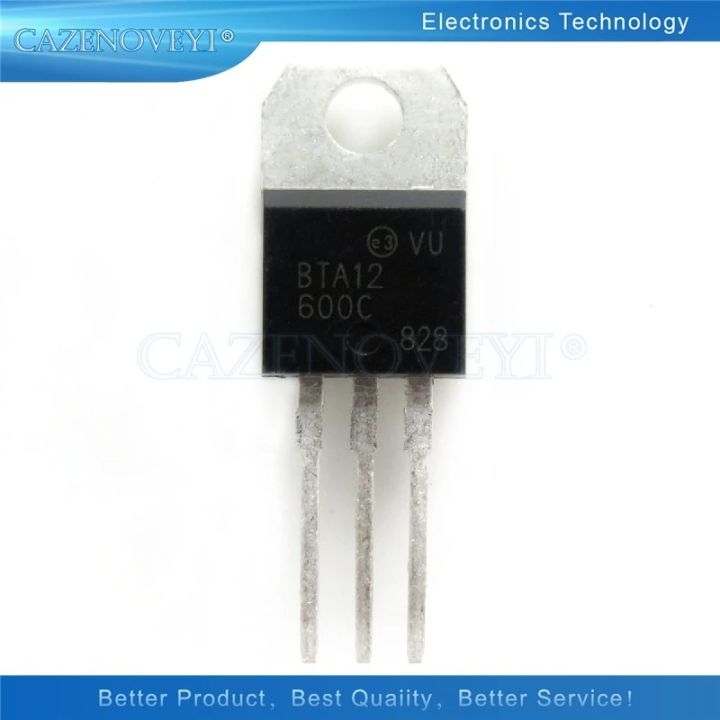 10pcs/lot BTA12-600C BTA12-600 BTA12 Triacs 12 Amp 600 Volt TO-220 ...
