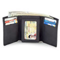 Large capacity 30% discount leather with anti-theft and ID window, high-end feeling men's wallet.