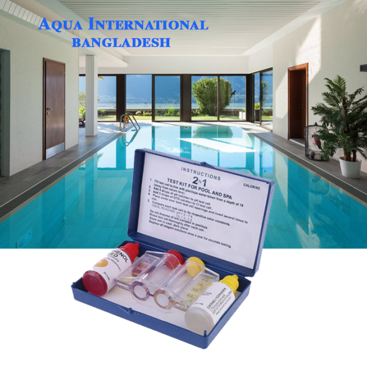 Swimming Pool Water Testing Kit, PH Chlorine Water Quality Test Kit, Hydroponic Testing Kit, Swimming Pool Accessories, Aqua International