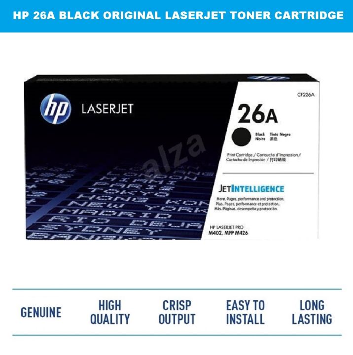 HP 26A Black Original LaserJet Toner Cartridge (For M402DN)