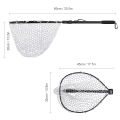 Free Sports Collapsible Aluminum Alloy Fishing Net Folding Fish Landing Net with Carabiner Clip for Fish Catching Releasing. 