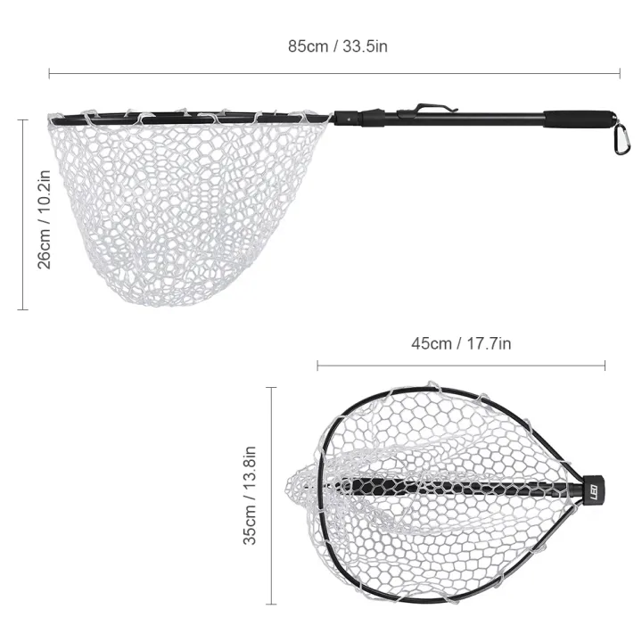 Leo%20Fly%20Fishing%20Net%20Fish%20Landing%20Net%20With%20Folding%20Aluminum%20Handle%20And%20Soft%20Rubber%20Mesh%20Perfect%20For%20Catch%20And%20Release%20-%20Image%202