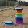 1 pcs Portable Chair Adjustable Retractable Folding Stool Colorful with Storage Bag Easy Carrying Suitable for Fishing, Traveling, Hiking. 