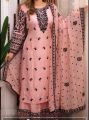 New Cotton Unstitched Skin Print High Quality Three Piece For Women. 