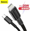 Baseus High Density Braided Fast Charging Data Lightning Cable Type-C to iP PD 20W 1m. 