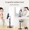 L7 Desktop Mobile Phone Holder Height Adjustable Stand & 360° Rotatable for Live Streaming Shoot YouTube TikTok Video Round Base Smartphone - Mobile Stand. 