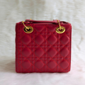 Luxury Dior-Inspired Shoulder Bag – Quilted PU Leather & Golden Accents. 