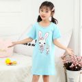 Unicorn Cotton Nightdress Little Teen Girl Pajamas Dresses Children Cartoon Summer Nightgown Home Clothes Kids Sleepwear Gecelik.