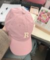 High Quality White Pink Baseball Cap Female Korean Rose Powder Cap Small Face Streetwear Embroidery Letter R Hat Basket Homme.