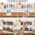 Double Tier Kitchen Spice Rack Multifunctional Rotating Storage Rack Spice Organizer Seasoning Bottle Storage Cabinet Shelf. 