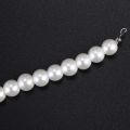 Charm Pearl Necklace w. Metal Clasp.