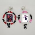 Spiderman Miles Morales Bracelet Gwen Stacy Set of Two Matching Couple Beaded Bracelets. 