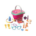 GC Kids Picnic Basket Food Toy Set Pretend Play Camping Set With Play Food For Boys Girls Birthday Gifts. 
