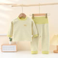 Children's nderwear suit Velet ajamas Women's Children's aby's Autumn hes wo-pure Crotch igh Waist Long Johns en's ome hes Children's hing.