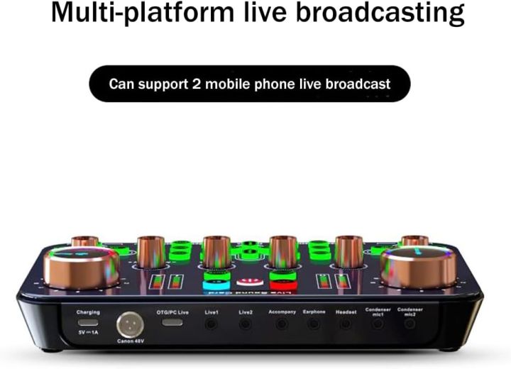 K600 Professional Live Streaming Equipment Parts Audio Accessories Sound Card Mixer