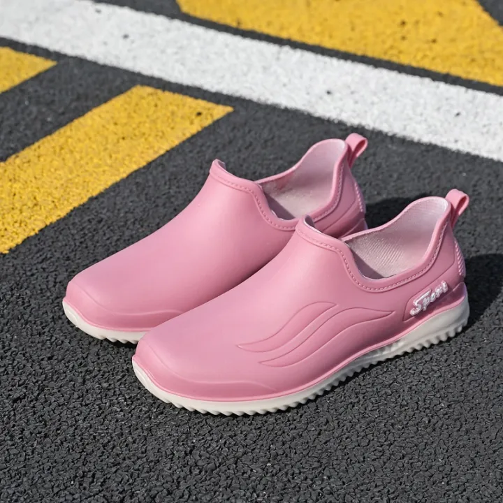 Elegant%20pumps%20rain%20boots%20women's%20fashion%20internet%20celebrity%20low%20top%20short%20tube%20anti-slip%20waterproof%20shoes%20kitchen%20work%20rubber%20shoes%20-%20Image%207
